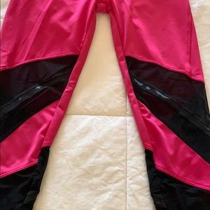 Pink and black leggings.